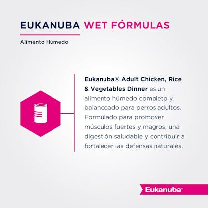 Eukanuba Lata Adult Chicken, Rice & Vegetables Dinner - Pollo, Arroz y Vegetales (Paté)