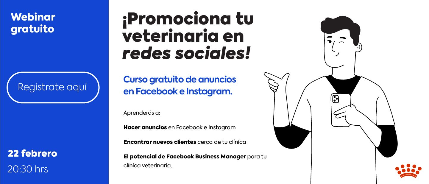 Webinar gratuito para promocionar a tu veterinaria en redes sociales