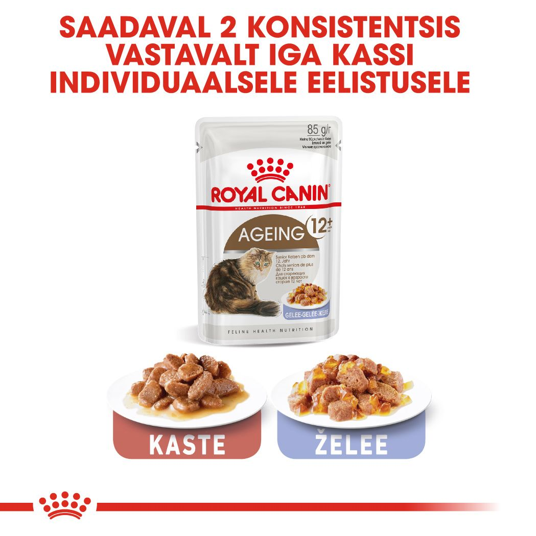 Royal Canin Ageing 12+ konserv (õhukesed viilud želees)