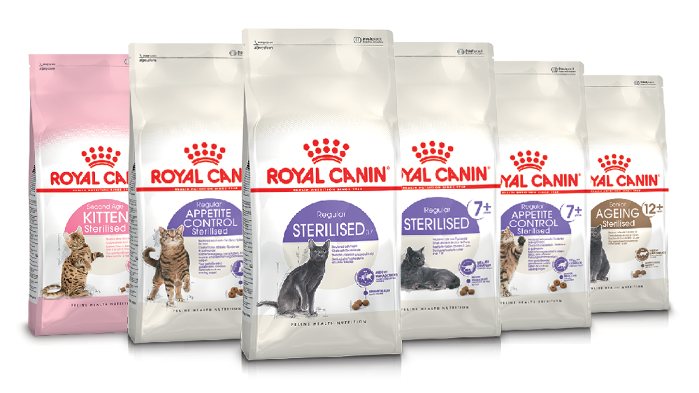 Cat sterilized range pack shot