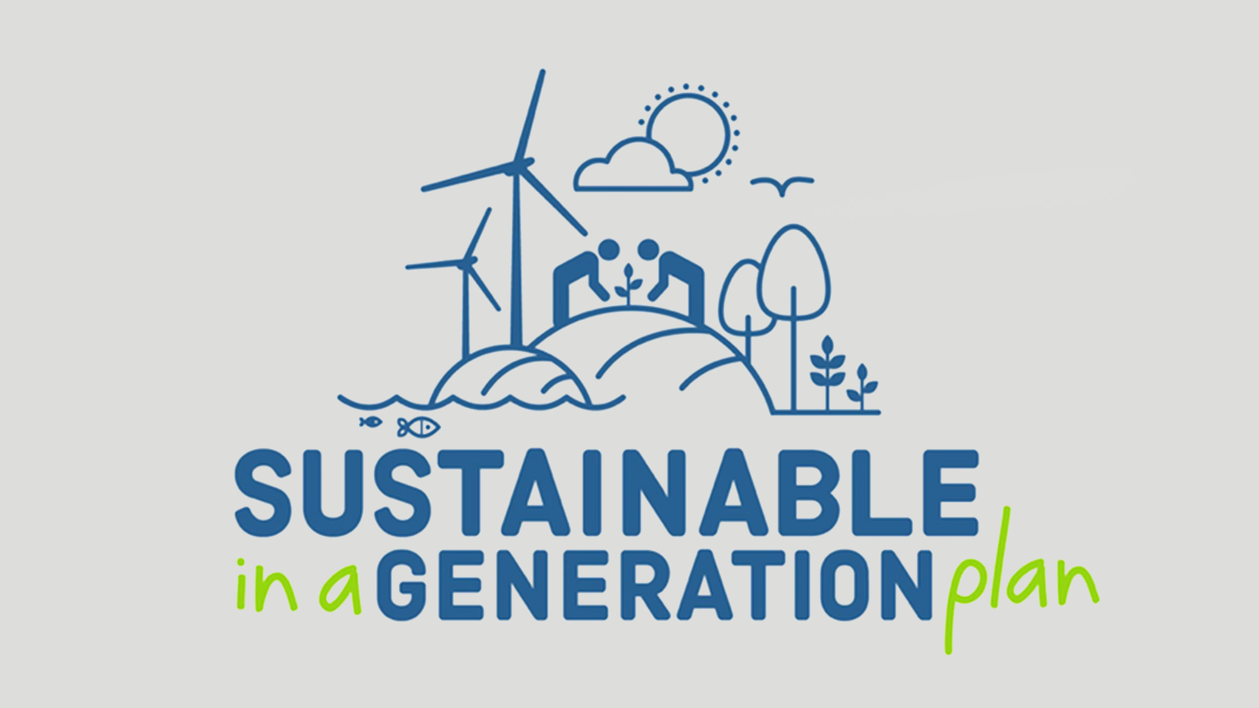 Sustainability in a generation logo