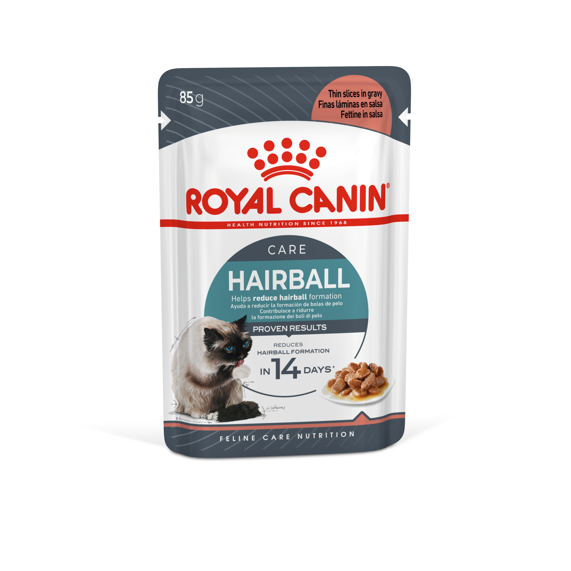 ROYAL CANIN อาหารแมวโต ที่ต้องการดูแลปัญหาก้อนขน ชนิดเปียก (HAIRBALL CARE GRAVY)