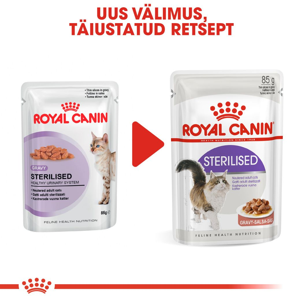 Royal Canin Sterilised konserv (õhukesed viilud kastmes)