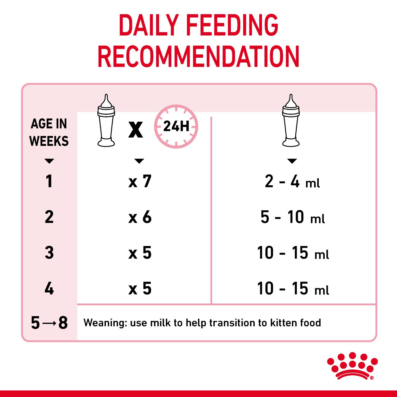 Royal canin baby cat feeding cheap guide