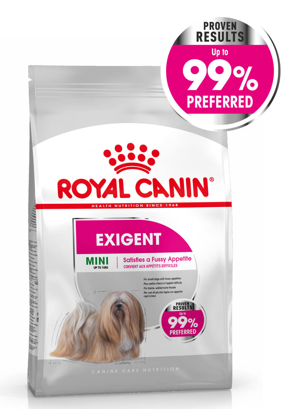 Packshot of Mini Exigent Canine Care Nutrition