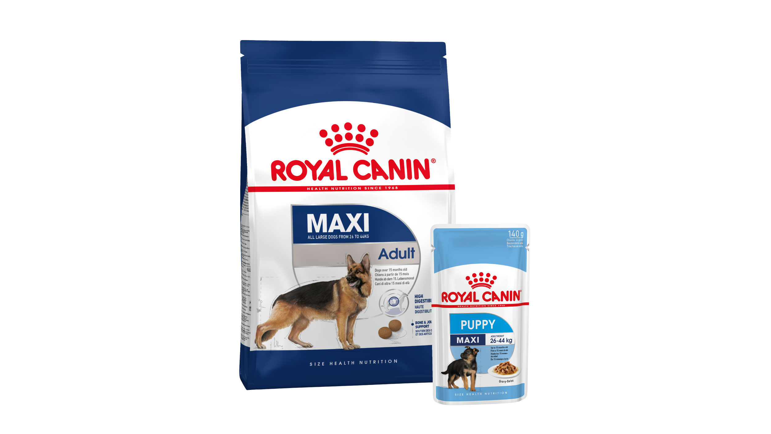 Maxi adult and large puppy product pack