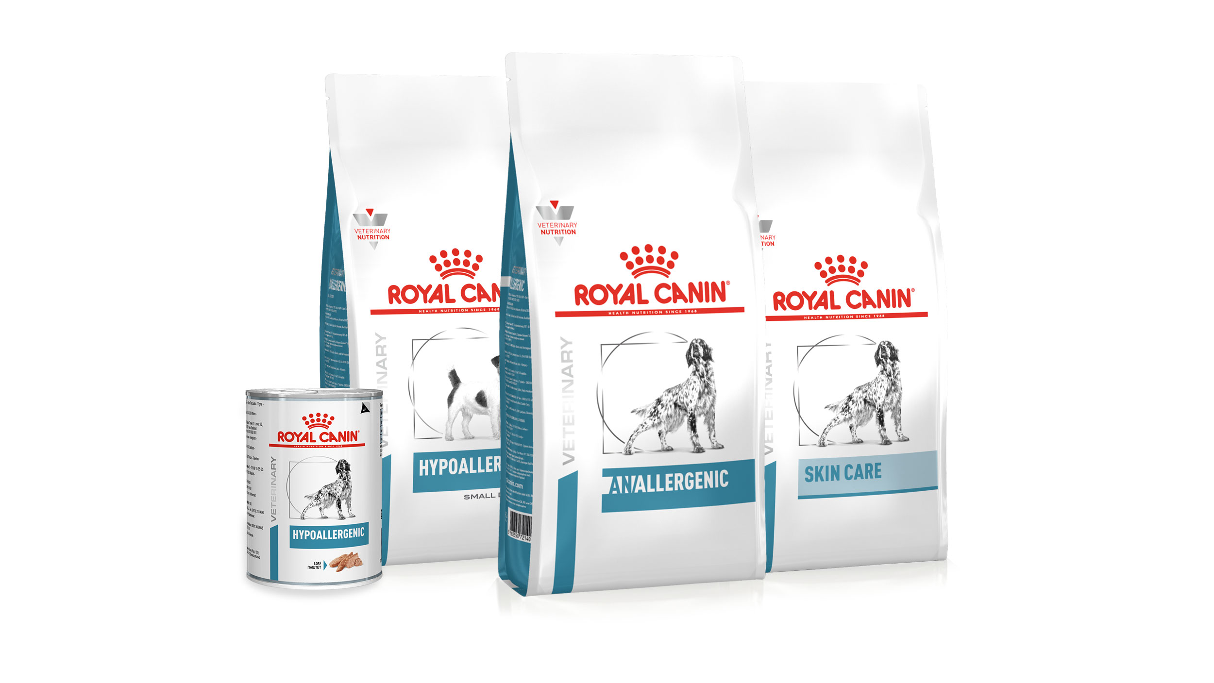 Dog dermatology range pack shot