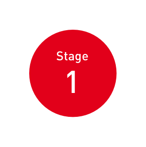 stage 1 red circle illustration