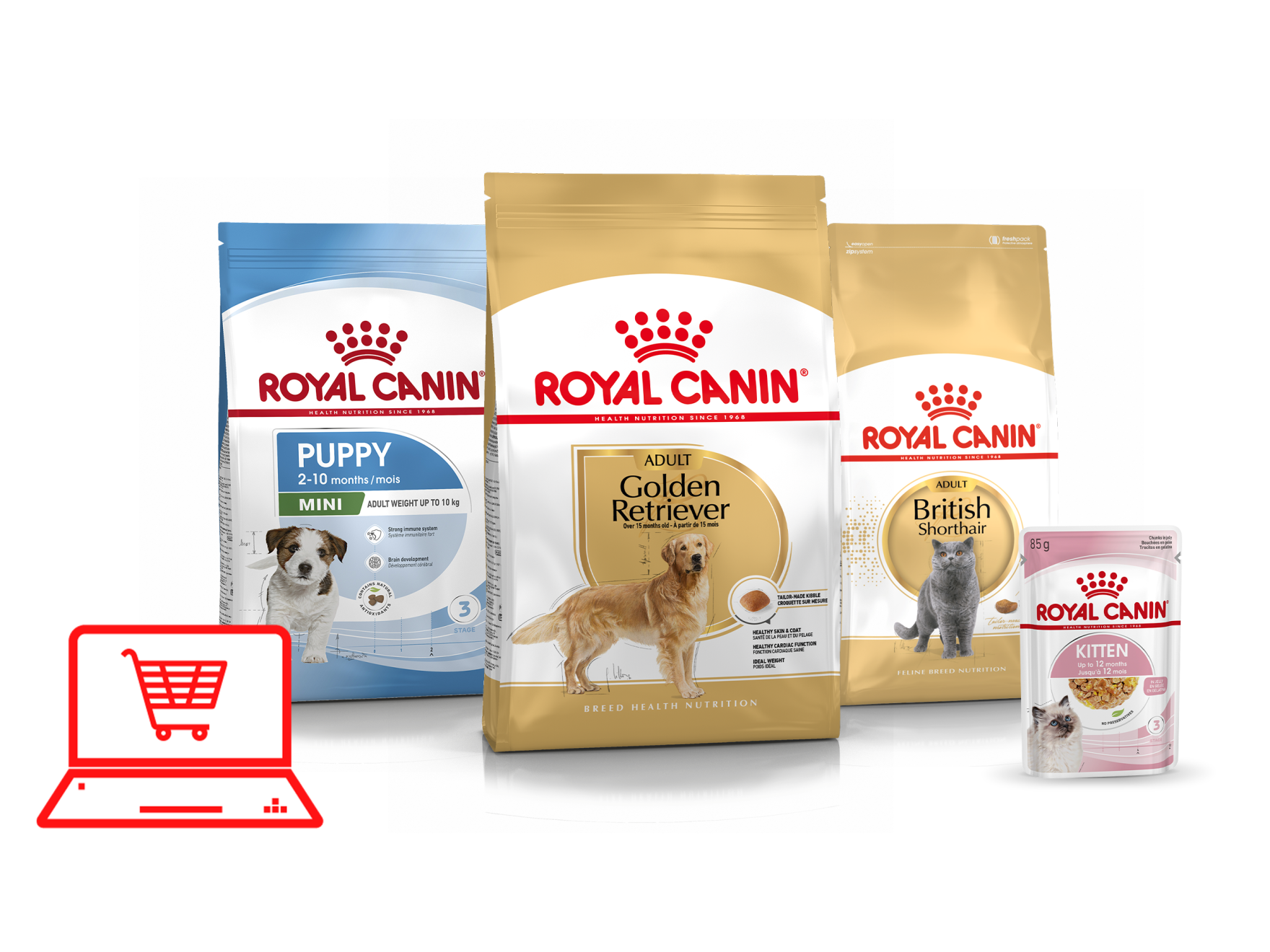 Royal Canin hondenvoer en kattenvoer packshots