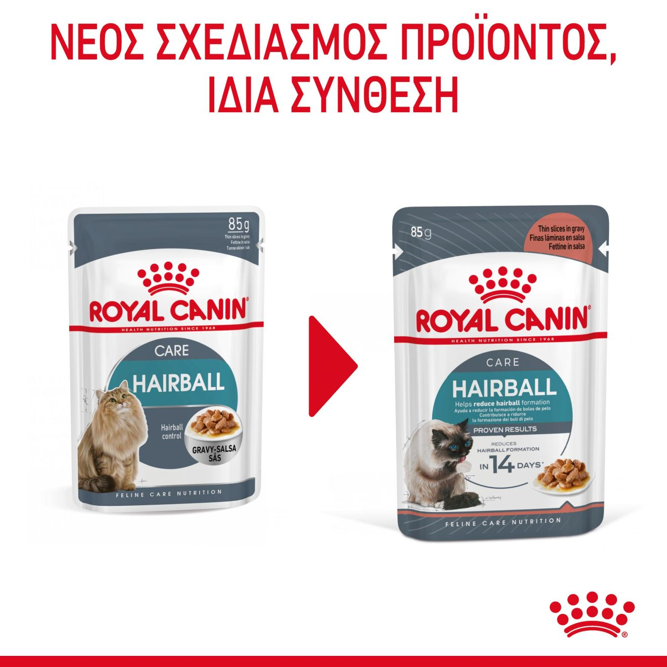 HAIRBALL CARE Λεπτές φέτες σε σάλτσα
