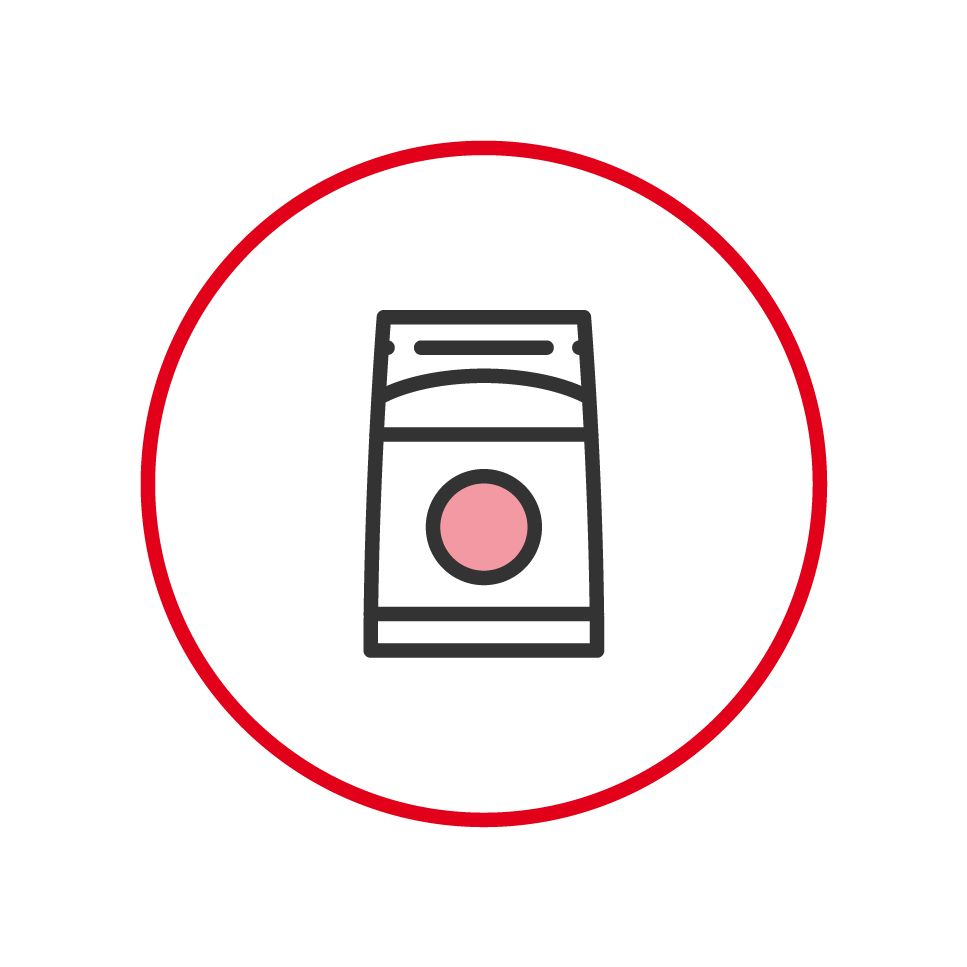 Illustration of a bag of cat food