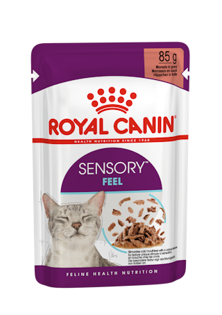 อาหารแมวโตช่างเลือก กระตุ้นการกินด้วยเนื้อสัมผัสเฉพาะ ชนิดเปียก (SENSORY™ FEEL Morsels in gravy)