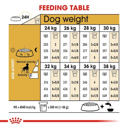 Boxer puppy 2025 food chart