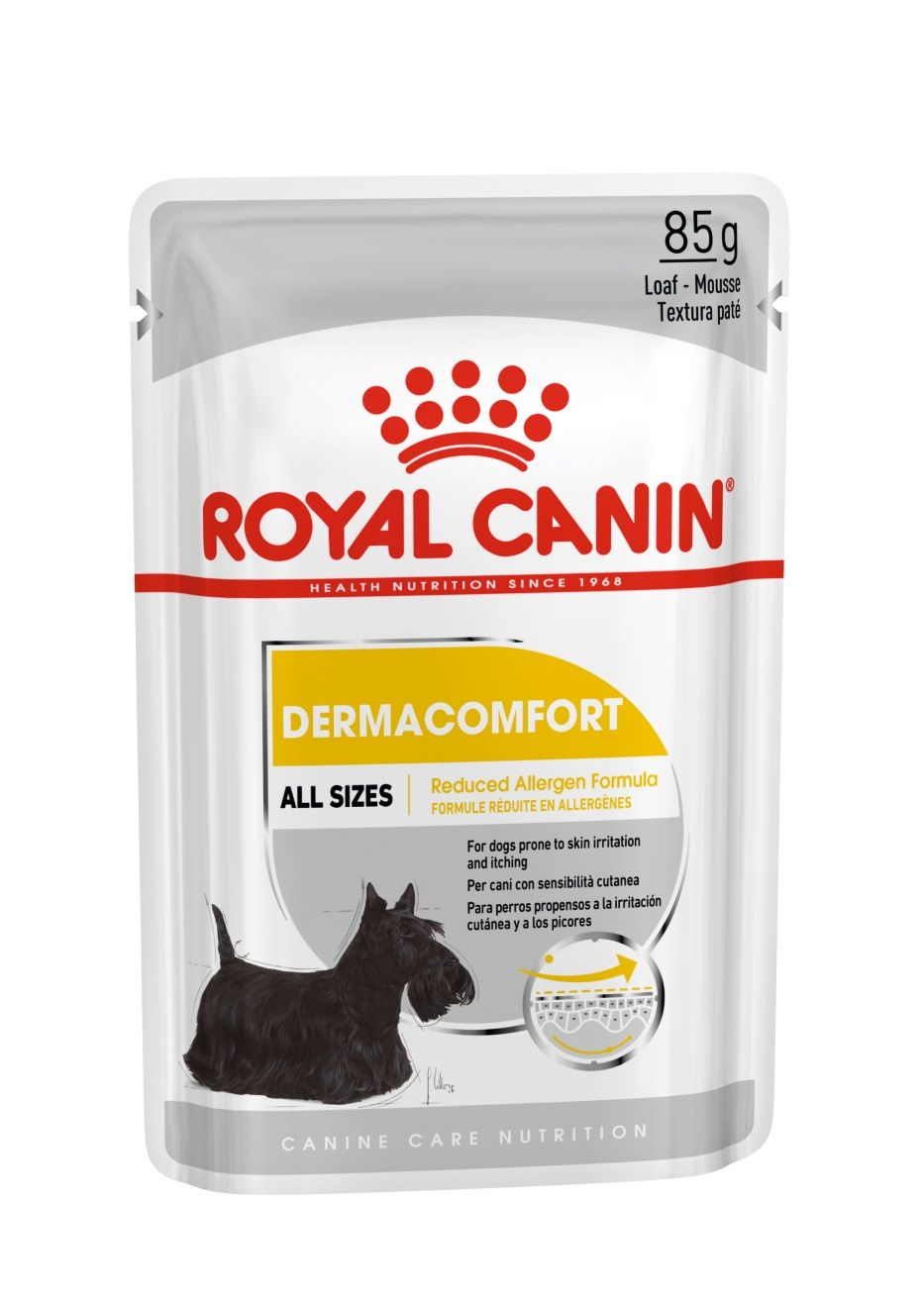 ROYAL CANIN Dermacomfort Dog Loaf kapsička s paštétou pre dospelých psov s problémovou kožou