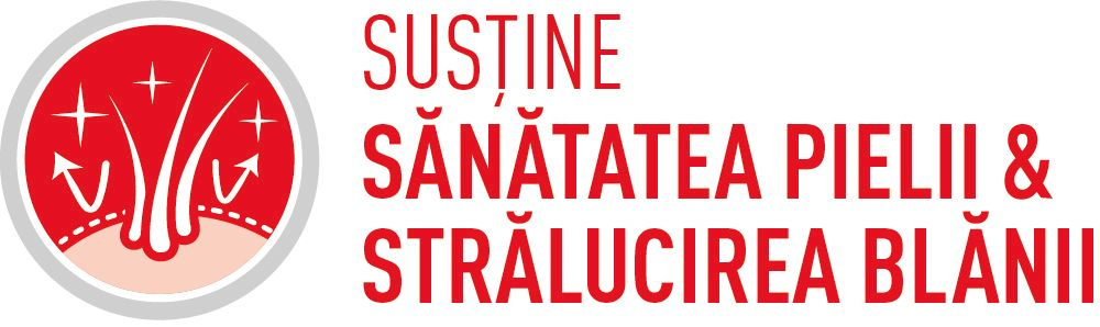 Hair & Skin sensitivity logo rosu si gri