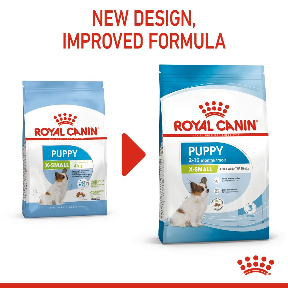 ROYAL CANIN X-SMALL PUPPY SAQUETA Embalagem 85gr