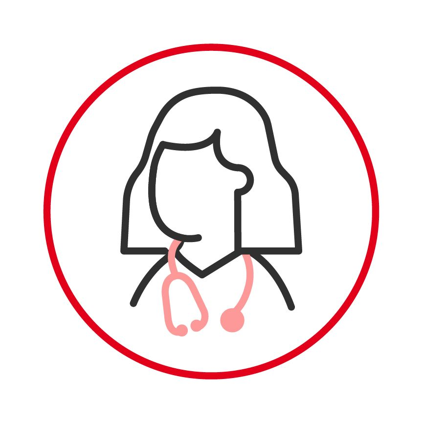 Illustration of a female vet