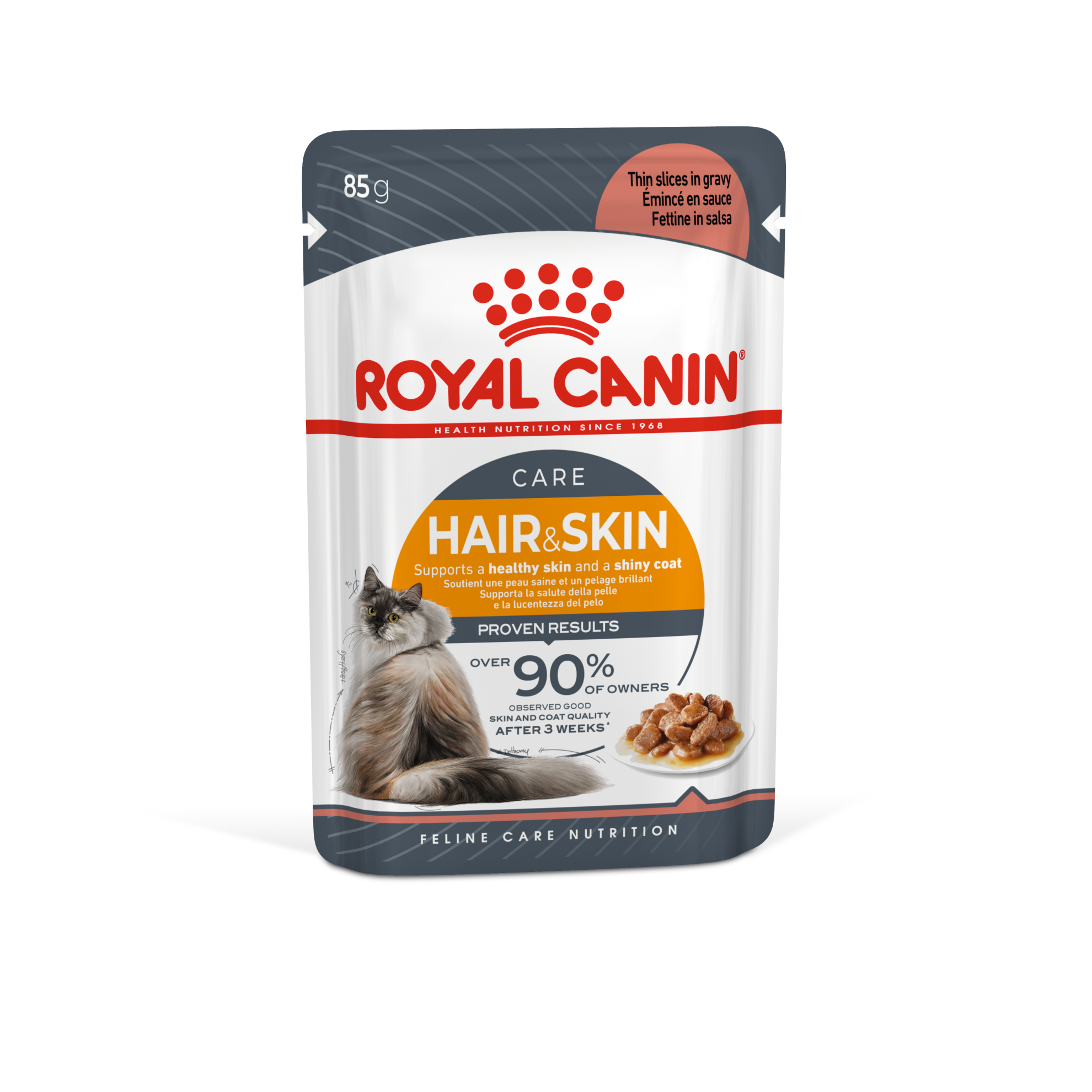 ROYAL CANIN อาหารแมวโต ที่ต้องการดูแลผิวหนังและเส้นขน ชนิดเม็ด (HAIR & SKIN CARE)