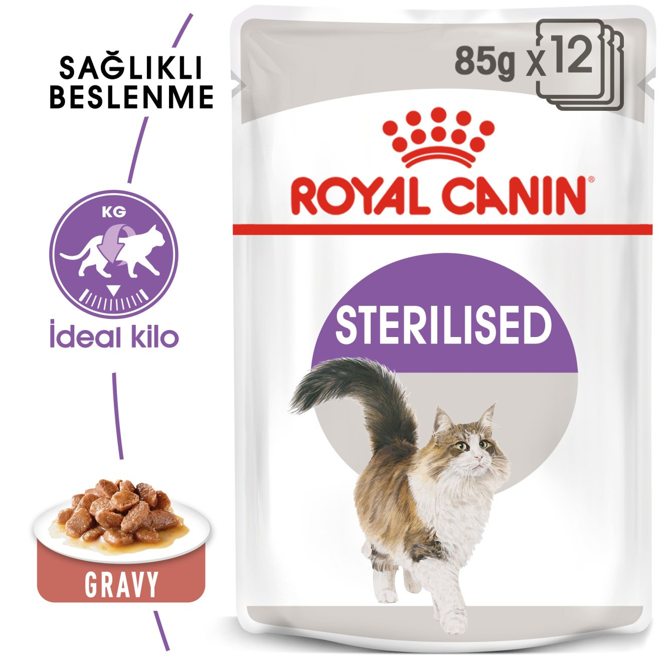 Sterilised Gravy Kısırlaştırılmış Yetişkin Kedi Yaş Maması