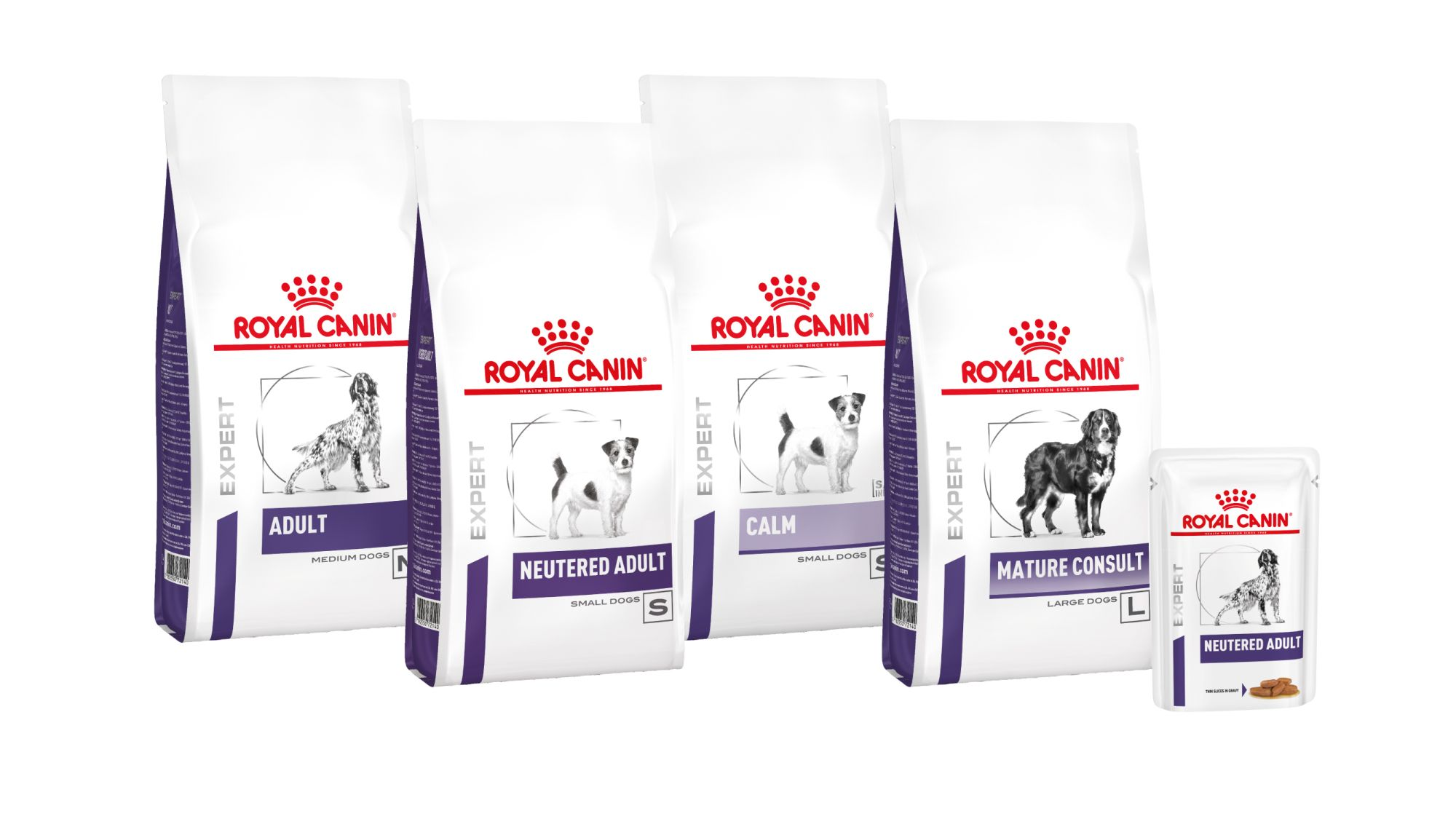 Dog health management range pack shot