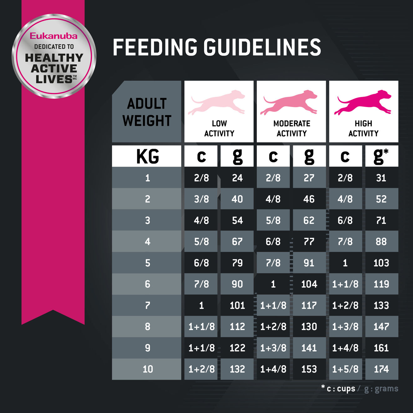 Small dog feeding hot sale chart