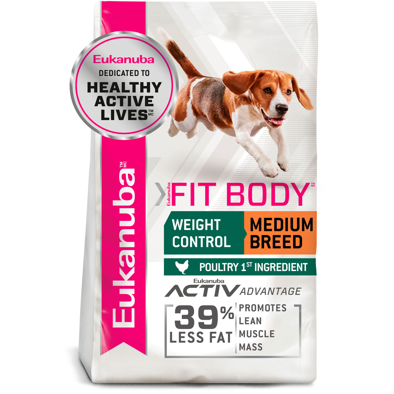 Fit Body Weight Control Medium Breed Dry Dog Food Eukanuba