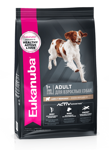 Eukanuba Adult Medium Breed Lamb – 3D Left Justified –RUS