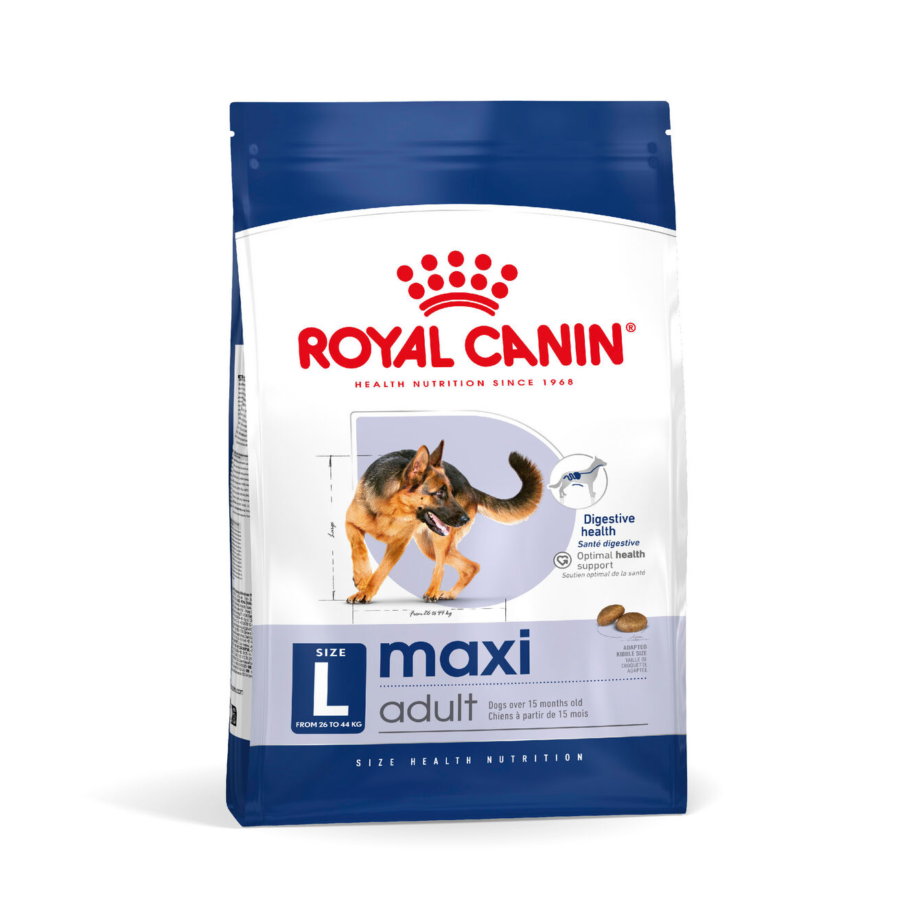 Paquete de comida seca para perros adultos grandes Royal Canin