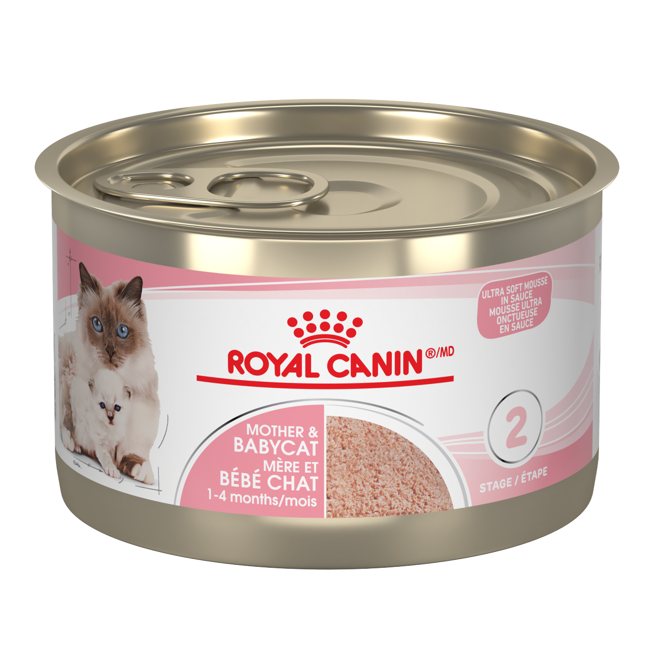 Mère et Bébé Chat Mousse ultra onctueuse en sauce – Nourriture en conserve pour chats