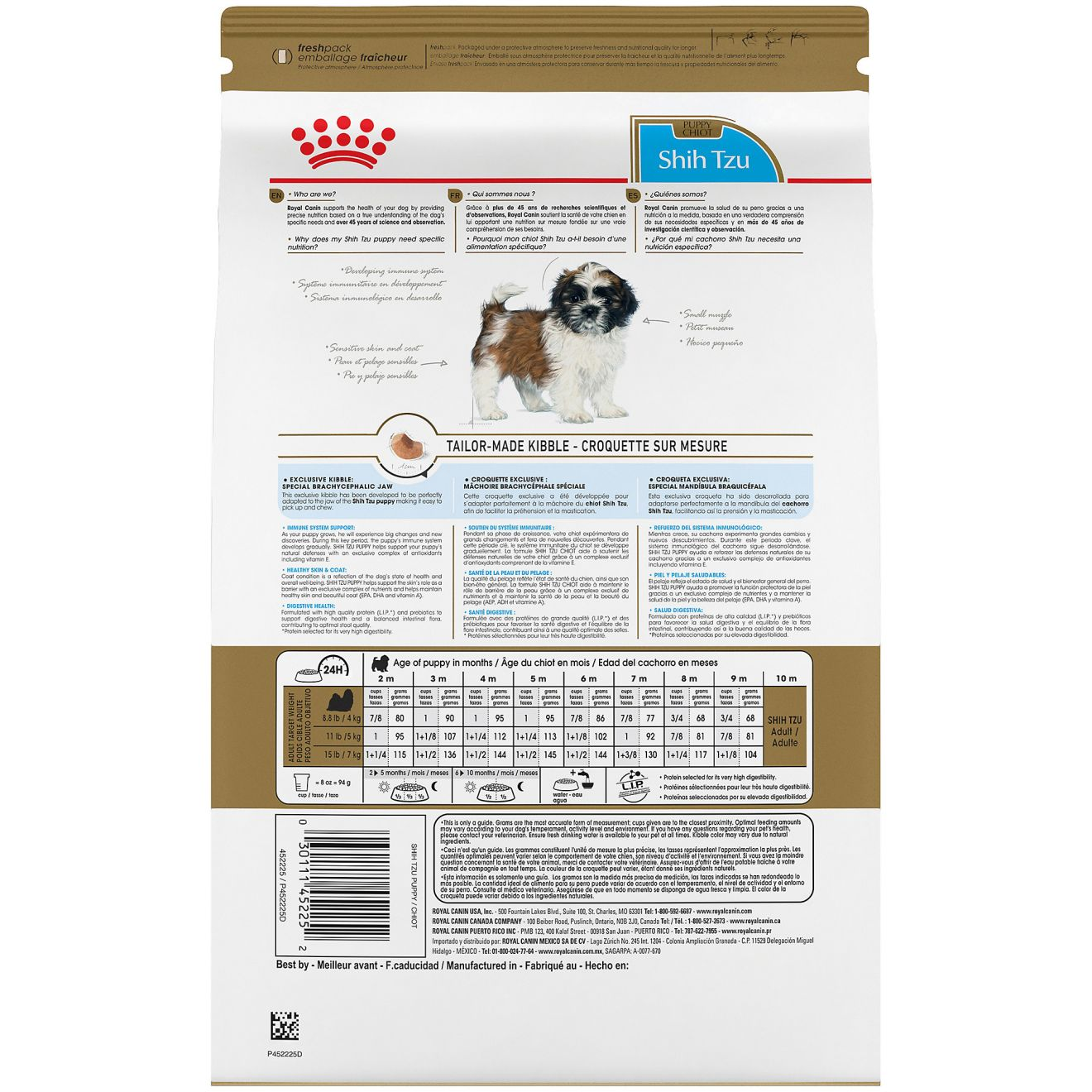 Shih tzu shop puppy food chart