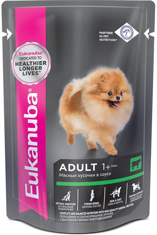 Влажный корм Eukanuba Adult 1+ с говядиной в соусе | Eukanuba